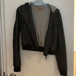 Pelle Leather Bomber Jacket